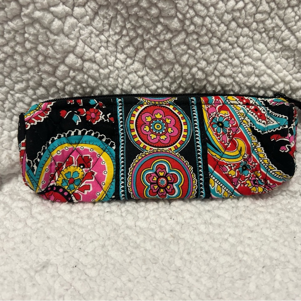 Vera Bradley Pink Paisley Makeup brush bag